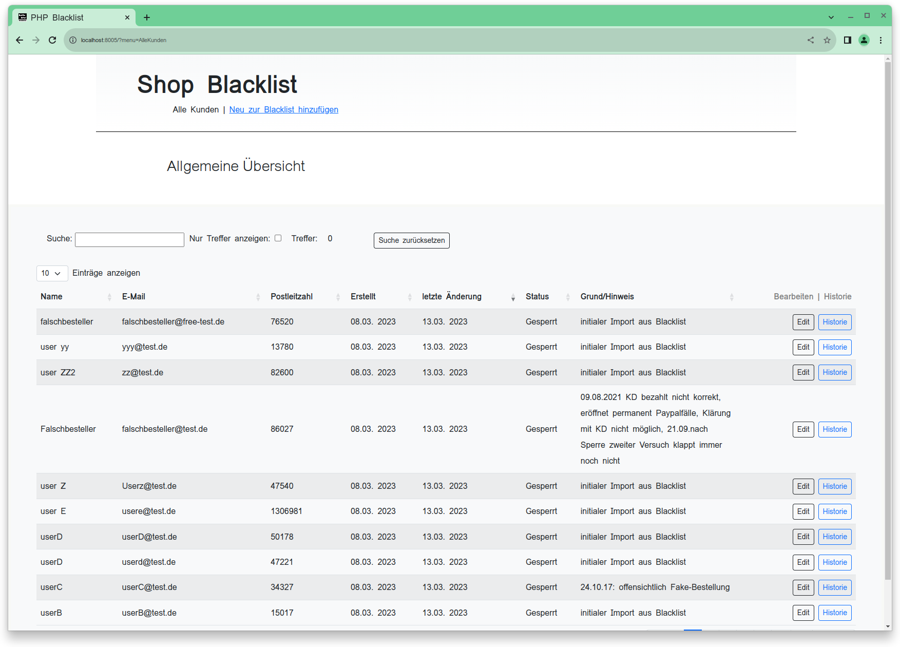 Shop Blacklist