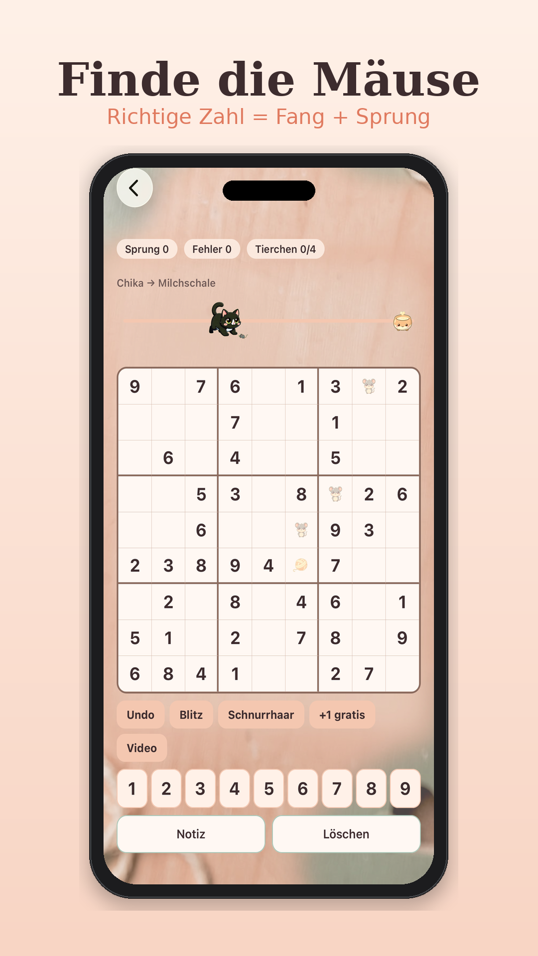 Chika Sudoku Spielfeld
