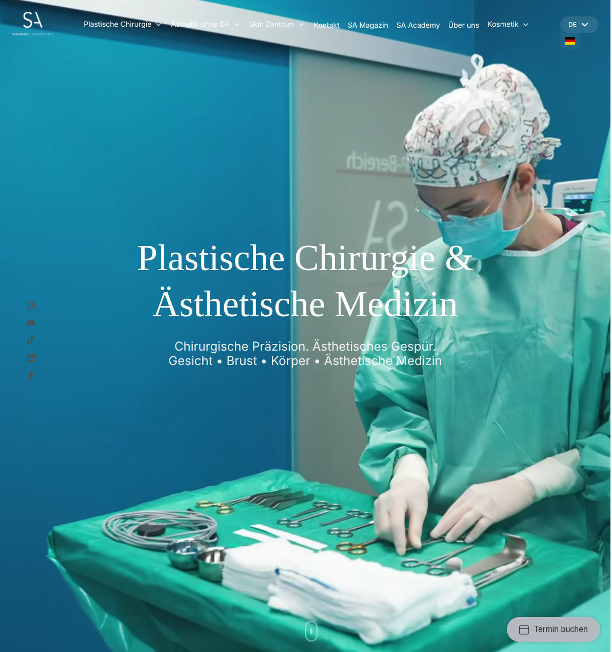 Website von Stavrakis Aesthetics
